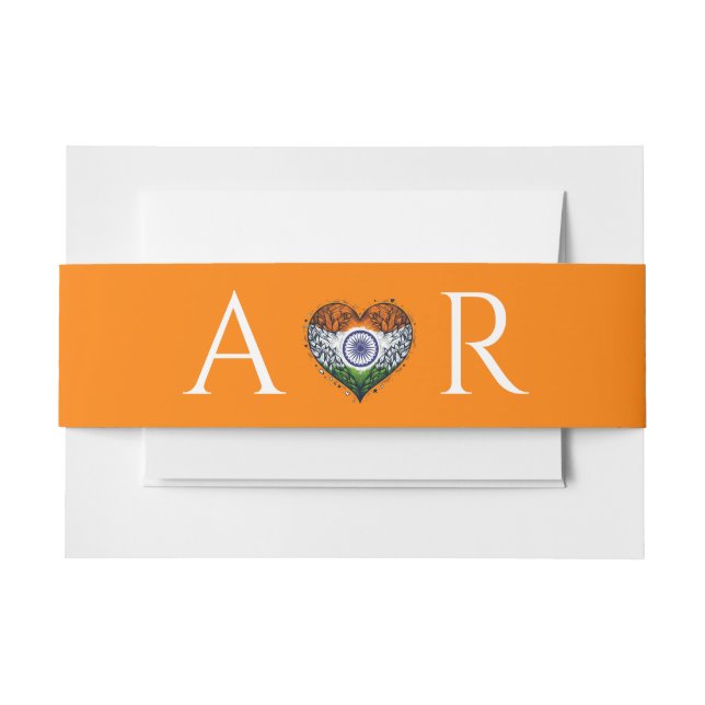 Cintas Para Invitaciones Boda de parejas de India (Anverso Ejemplo)