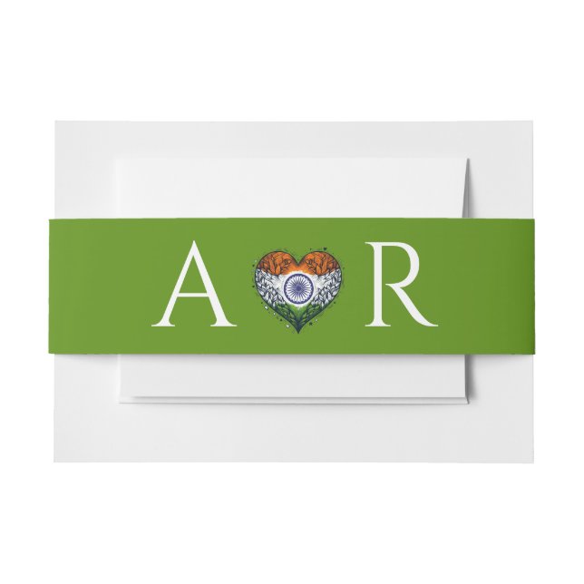 Cintas Para Invitaciones Boda de parejas de India (Anverso Ejemplo)