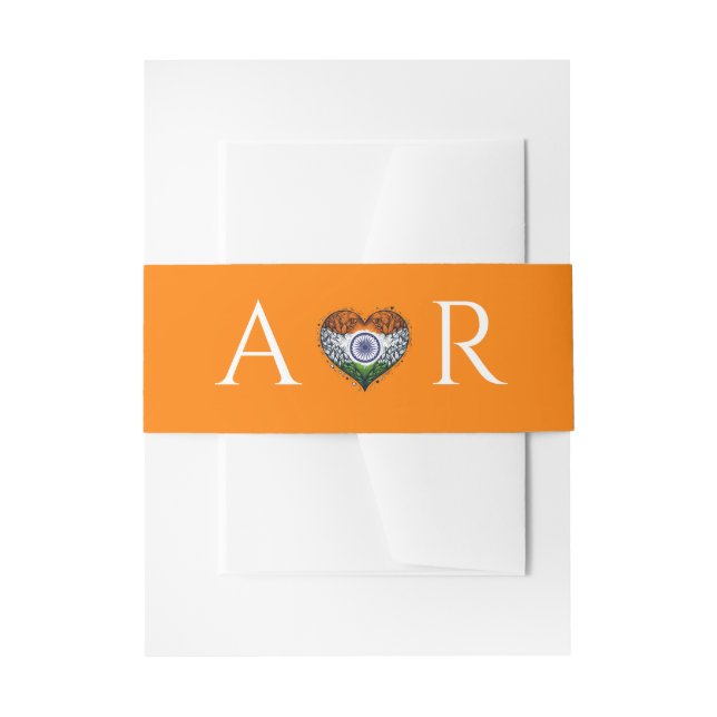 Cintas Para Invitaciones Boda de parejas de India (Anverso Ejemplo)