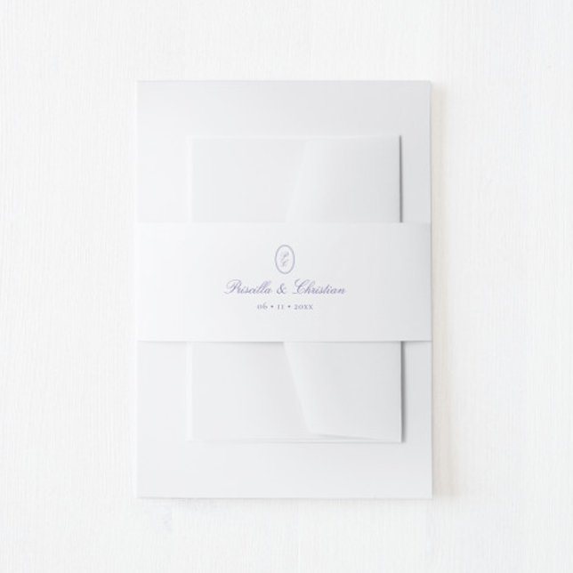 Cintas Para Invitaciones Boda de parejas de monograma de script (Subido por el creador)