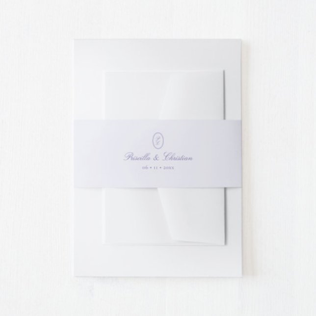 Cintas Para Invitaciones Boda de parejas de monograma de script (Subido por el creador)