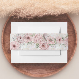 Cintas Para Invitaciones Boda de Peony de Champagne Blanco Vintage