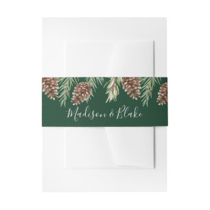Cintas Para Invitaciones Boda de piña de acuarela de invierno