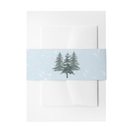 Cintas Para Invitaciones Boda de pinos de hoja perenne de invierno