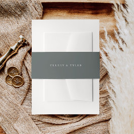 Cintas Para Invitaciones Boda de pizarra gris-verde y blanco