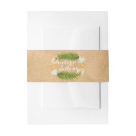 Cintas Para Invitaciones Boda de playa de arena fina tropical