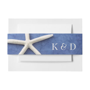 Cintas Para Invitaciones Boda de playa personalizada Pescado de estrella bl