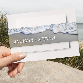 Cintas Para Invitaciones Boda de playa simple y elegante