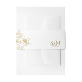 Cintas Para Invitaciones Boda de polvo y sobresalientes Gold ID835 de Wht/G