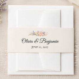 Cintas Para Invitaciones Boda de Pradera de Flores Silvestres de Lujo
