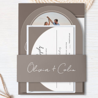Cintas Para Invitaciones Boda de primer nombre de guión personalizado