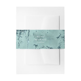 Cintas Para Invitaciones Boda de Purpurina de piedra ID647 Verde azulado