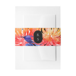 Cintas Para Invitaciones Boda de ramo de acuarela floral chic moderna