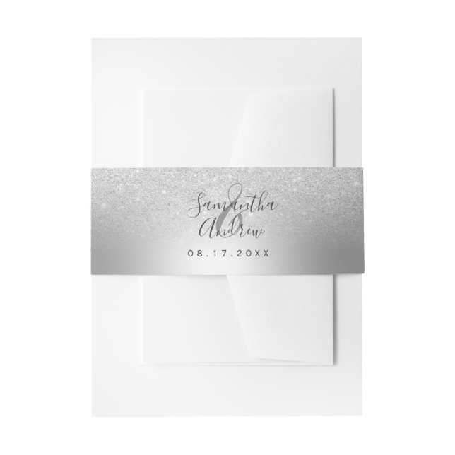 Cintas Para Invitaciones Boda de Relieve metalizado metálico oscuro purpuri (Anverso Ejemplo)