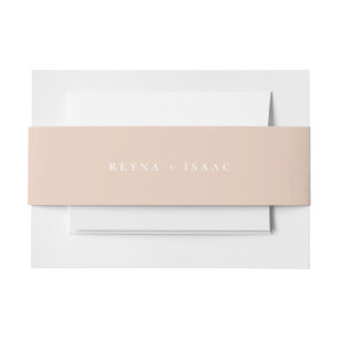 Cintas Para Invitaciones Boda de Rosa Lino Sólido