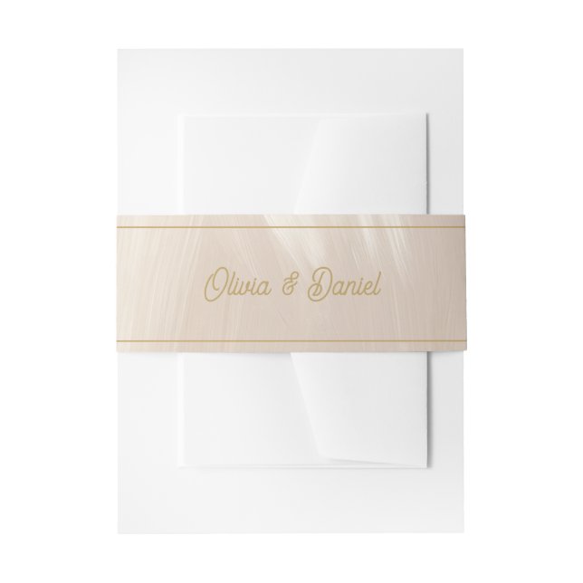 Cintas Para Invitaciones Boda de Rosa Pastel (Anverso Ejemplo)