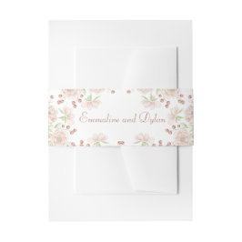 Cintas Para Invitaciones Boda de Rosa Rosa Rubor