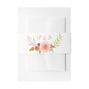 Cintas Para Invitaciones Boda de Rosas de acuarela