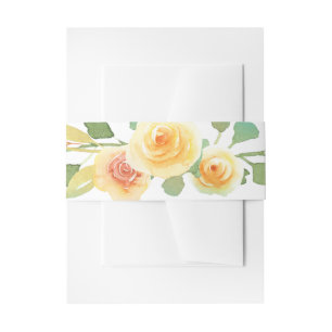Cintas Para Invitaciones Boda de Rosas de color amarillo