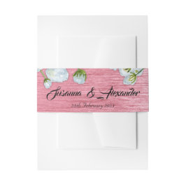 Cintas Para Invitaciones Boda de rosas metálicas y blancas