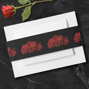 Cintas Para Invitaciones Boda de rosas rojas