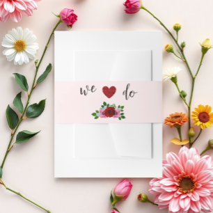 Cintas Para Invitaciones Boda de rosas rojas y rosas