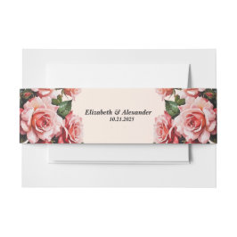 Cintas Para Invitaciones boda de rosas rosadas y rojas bonitos