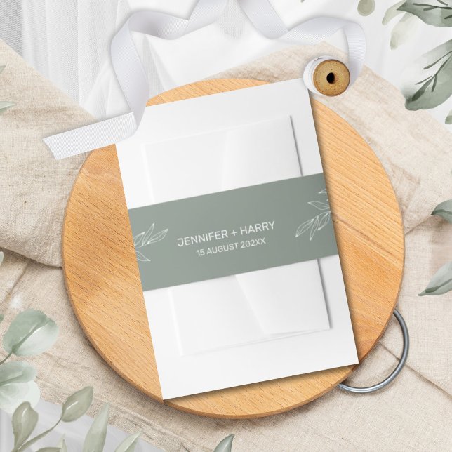 Cintas Para Invitaciones Boda de sabios minimalista (Subido por el creador)