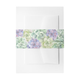 Cintas Para Invitaciones Boda de suculentos verde y púrpura botánico