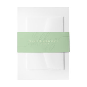 Cintas Para Invitaciones Boda de Suite Básica de Pistacho y Crema