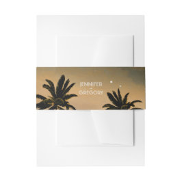 Cintas Para Invitaciones Boda de Sunset Beach Palms