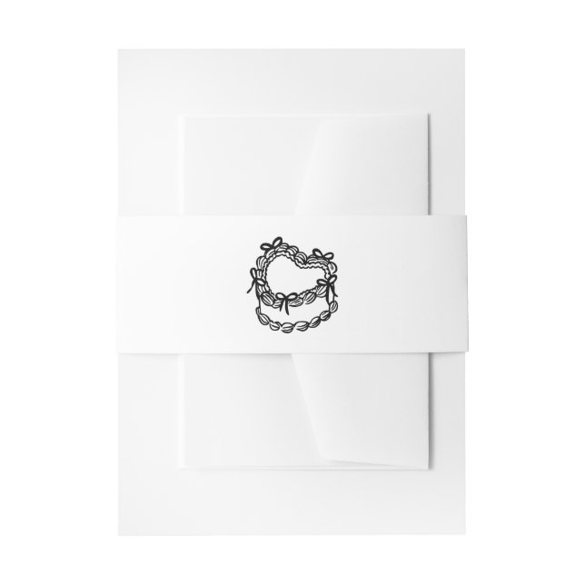Cintas Para Invitaciones Boda de tarta caprichosa a mano (Anverso Ejemplo)