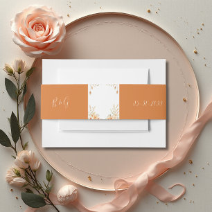 Cintas Para Invitaciones Boda de terracota floral rústica