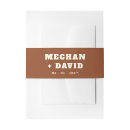 Cintas Para Invitaciones Boda de Terracota Sólido