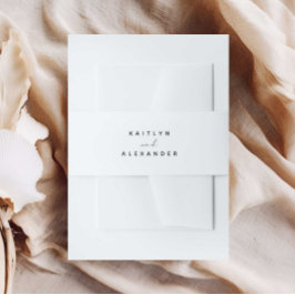 Cintas Para Invitaciones Boda de tipografía minimalista