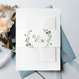 Cintas Para Invitaciones Boda de trama moderna eucalipto Boho