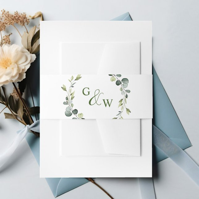 Cintas Para Invitaciones Boda de trama moderna eucalipto Boho (Subido por el creador)