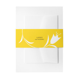 CINTAS PARA INVITACIONES BODA DE TULIP AMARILLO MOD