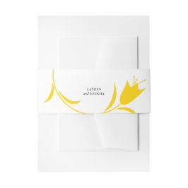 CINTAS PARA INVITACIONES BODA DE TULIP AMARILLO MOD