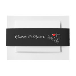 Cintas Para Invitaciones Boda de Tuxedo Suit & Bride Silhouette