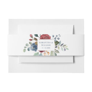 Cintas Para Invitaciones Boda de vegetación de acuarela floral