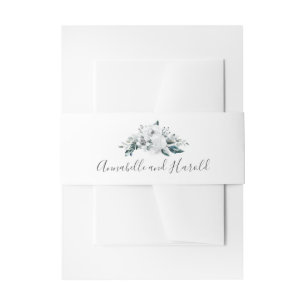 Cintas Para Invitaciones Boda de vegetación floral blanca
