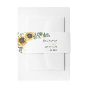 Cintas Para Invitaciones Boda de vegetación floral de girasol