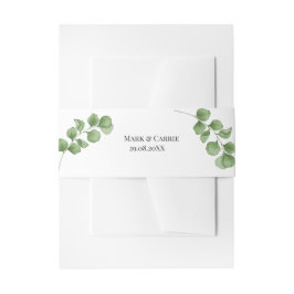 Cintas Para Invitaciones Boda de vegetación rústica de eucalipto 