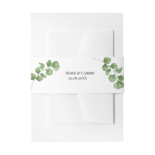 Cintas Para Invitaciones Boda de vegetación rústica de eucalipto