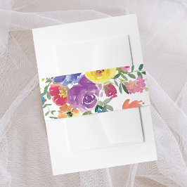 Cintas Para Invitaciones Boda de verano acuarela floral