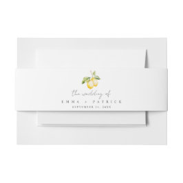 Cintas Para Invitaciones Boda de verano clásico de cítricos limoneros