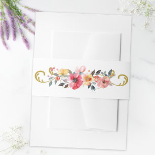 Cintas Para Invitaciones Boda de verano de la primavera de las flores silve