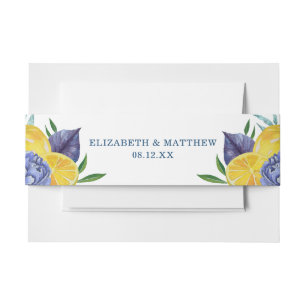Cintas Para Invitaciones Boda de verano de limón moderno