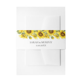 Cintas Para Invitaciones Boda de verano elegante con girasoles
